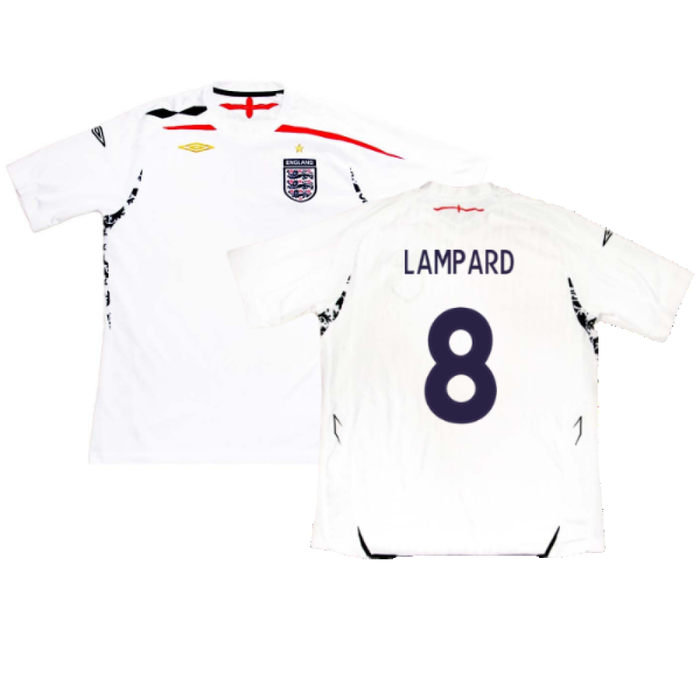 England 2007-09 Home Shirt (2XL) (Excellent) (LAMPARD 8)