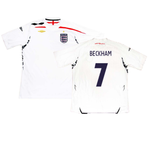 England 2007-09 Home Shirt (Excellent) (BECKHAM 7)_0