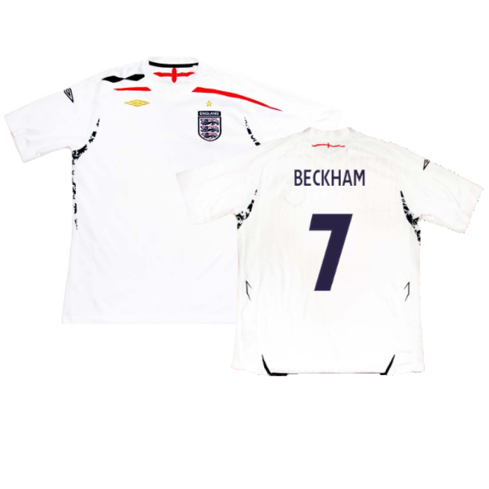 England 2007-09 Home Shirt (Excellent) (BECKHAM 7)