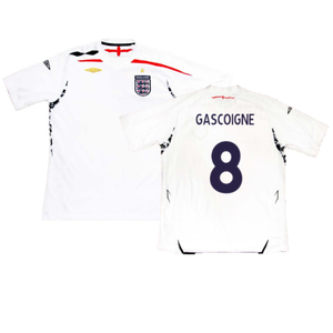 England 2007-09 Home Shirt (Excellent) (GASCOIGNE 8)_0