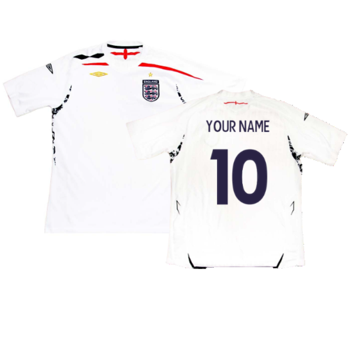 England 2007-09 Home Shirt (Excellent) (Your Name)