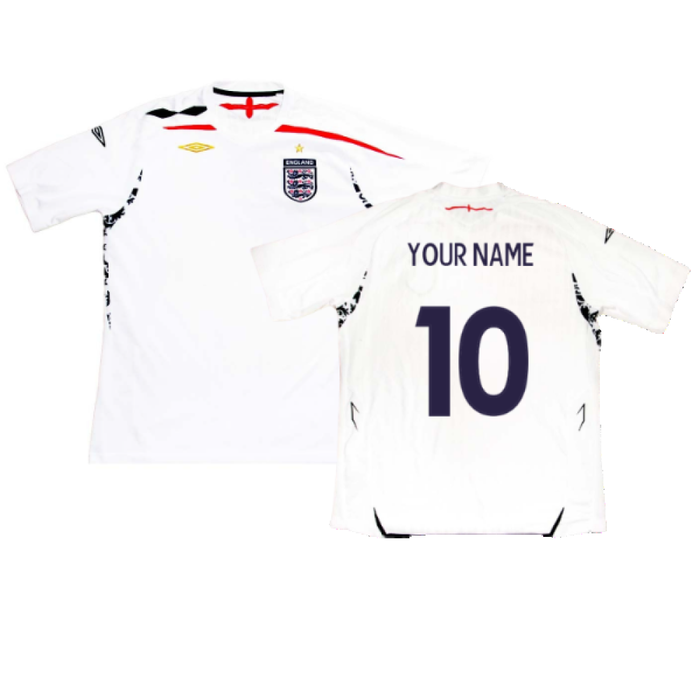 England 2007-09 Home Shirt (Excellent) (Your Name)