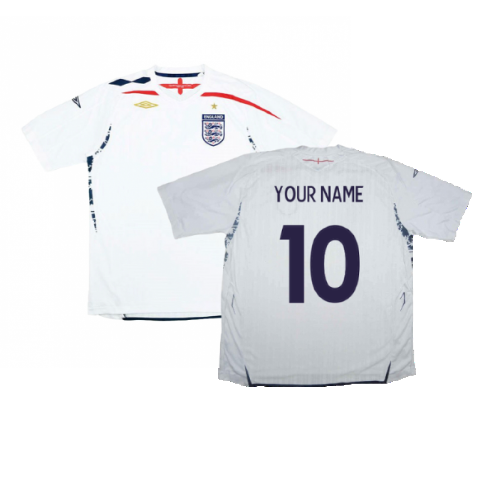 England 2007-09 Home Shirt (S) (Fair) (Your Name)_0