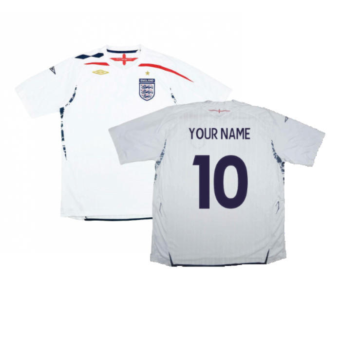 England 2007-09 Home Shirt (S) (Fair) (Your Name)