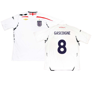 England 2007-09 Home Shirt (Very Good) (GASCOIGNE 8)_0