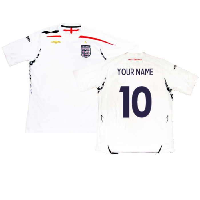 England 2007-09 Home Shirt (Very Good) (Your Name)