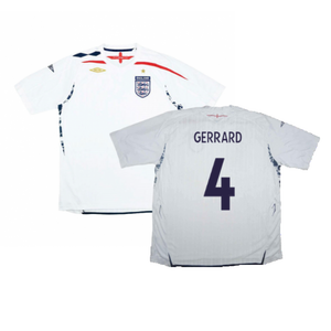 England 2007-09 Home Shirt (XL) (Very Good) (GERRARD 4)_0