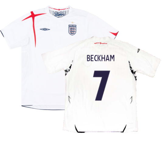 England 2007-09 Home Shirt (XLB) (Fair) (BECKHAM 7)_0