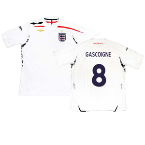 England 2007-09 Home Shirt (XXL) (Fair) (GASCOIGNE 8)_0