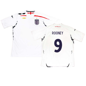 England 2007-2009 Home Shirt (S) (Very Good) (ROONEY 9)_0