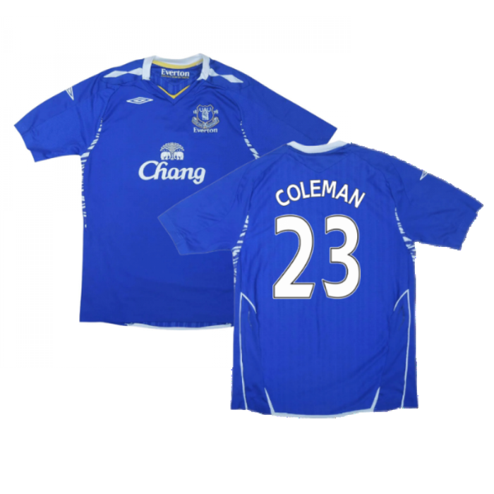 Everton 2007-08 Home Shirt ((Excellent) S) (Coleman 23)