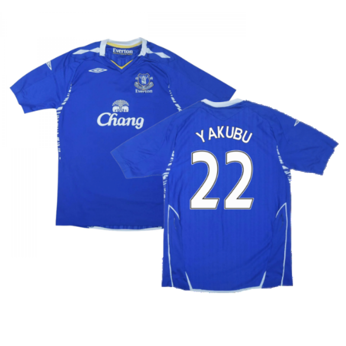 Everton 2007-08 Home Shirt ((Excellent) S) (Yakubu 22)