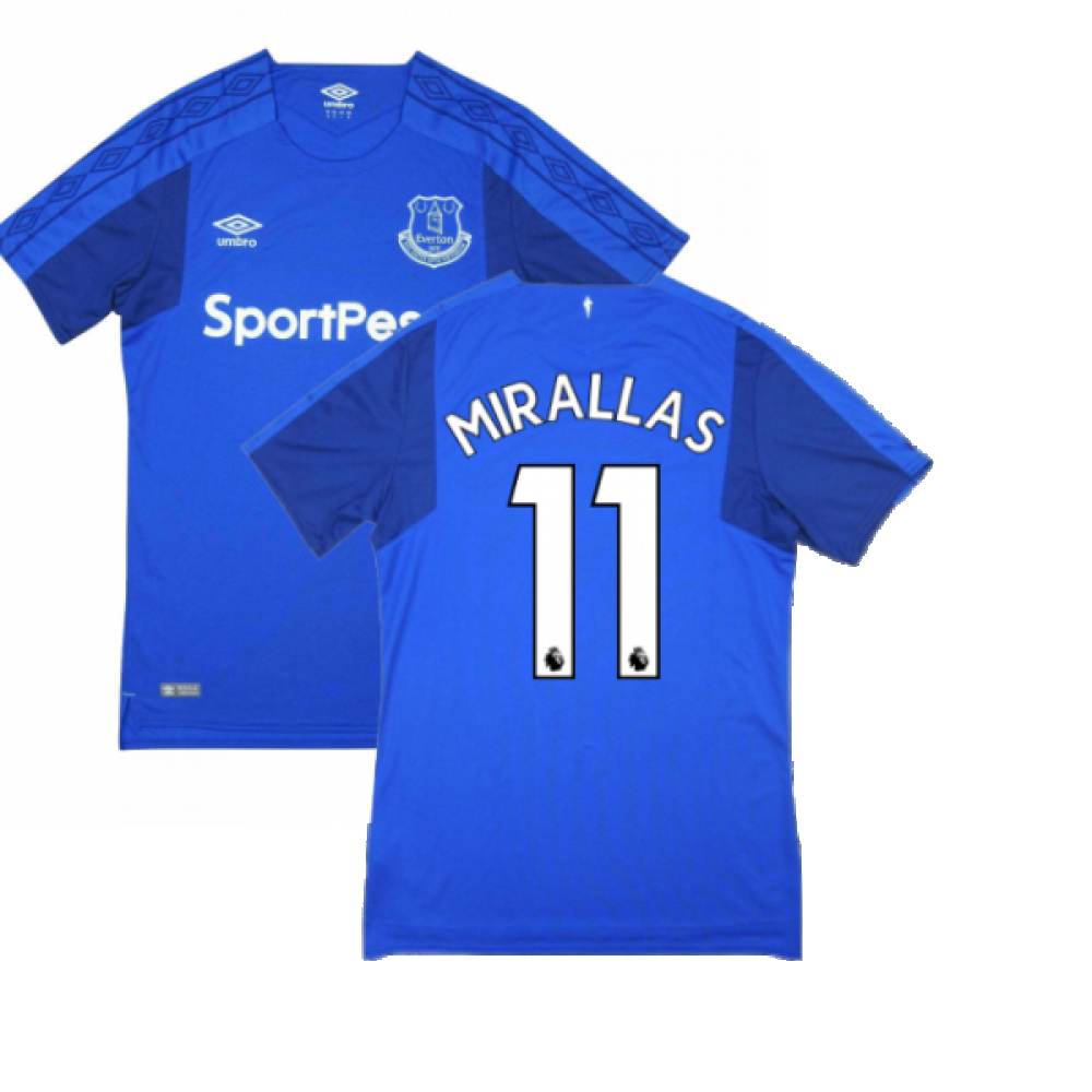 Everton 2017-18 Home Shirt (Good Condition) (L) (Mirallas 11)_0