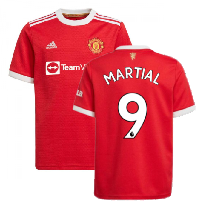 Man Utd 2021-2022 Home Shirt (Kids) (MARTIAL 9)