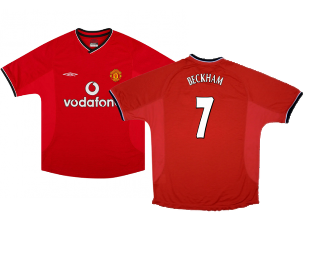 Manchester United 2000-02 Home Shirt ((Very Good) XL) (BECKHAM 7)_0