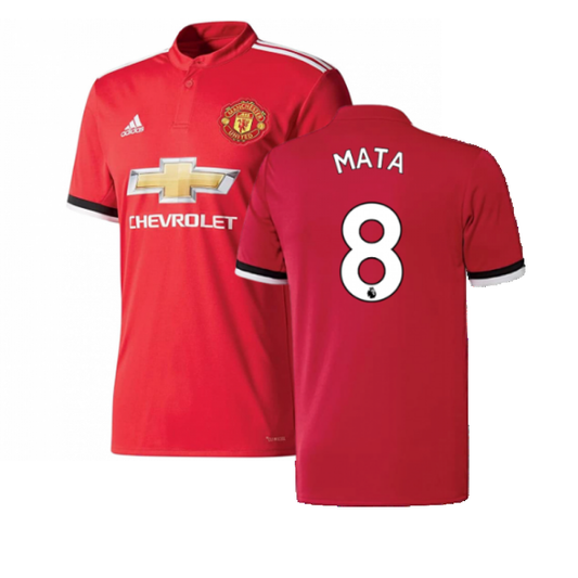 Manchester United 2017-18 Home Shirt ((Excellent) L) (Mata 8)_0