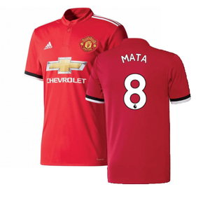 Manchester United 2017-18 Home Shirt ((Excellent) L) (Mata 8)_0