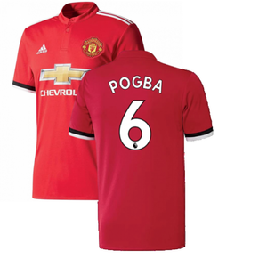 Manchester United 2017-18 Home Shirt ((Excellent) L) (Pogba 6)_0