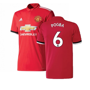 Manchester United 2017-18 Home Shirt ((Excellent) L) (Pogba 6)_0