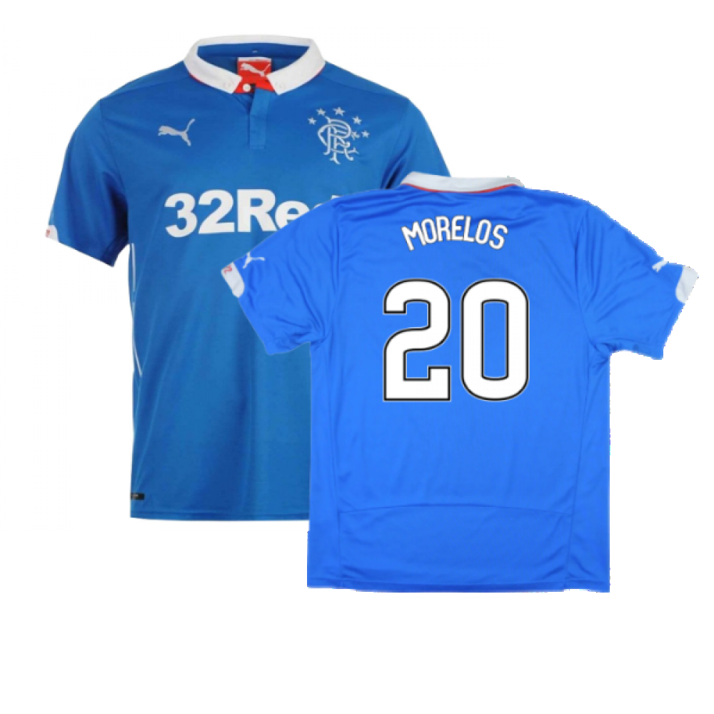 Rangers 2014-15 Home Shirt ((Excellent) L) (MORELOS 20)_0