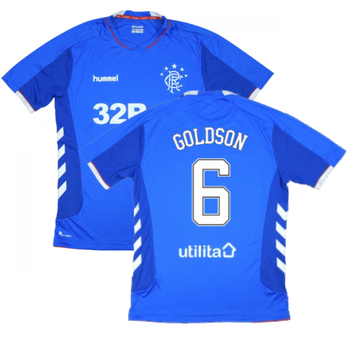 Rangers 2018-19 Home Shirt ((Excellent) L) (GOLDSON 6)