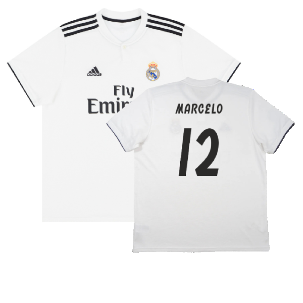 Real Madrid 2018-19 Home Shirt (S) (Very Good) (Marcelo 12)_0