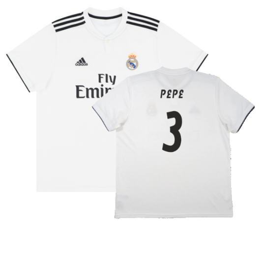 Real Madrid 2018-19 Home Shirt (S) (Very Good) (Pepe 3)_0