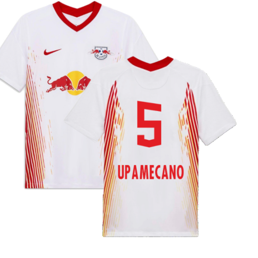 Red Bull Leipzig 2020-21 Home Shirt ((Excellent) S) (UPAMECANO 5)_0