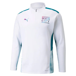 2021-2022 Man City PRO Training Half Zip Top (White)_0