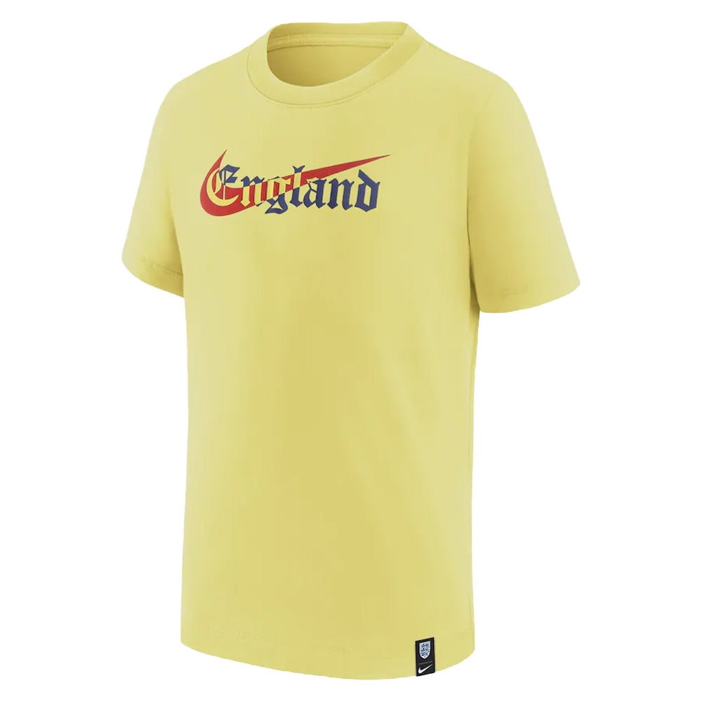 2022-2023 England Swoosh Tee (Light Zitron) - Kids_0