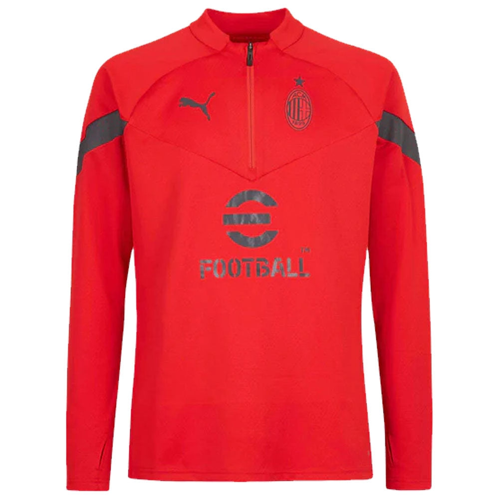 2022-2023 AC Milan Half Zip Training Top (Red)_0