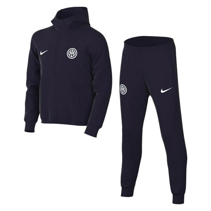 2022-2023 Inter Milan Hooded Tracksuit (Navy) - Kids