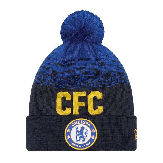 2022-2023 Chelsea Lion Crest MARL WRDMRK BEANIE Navy_0