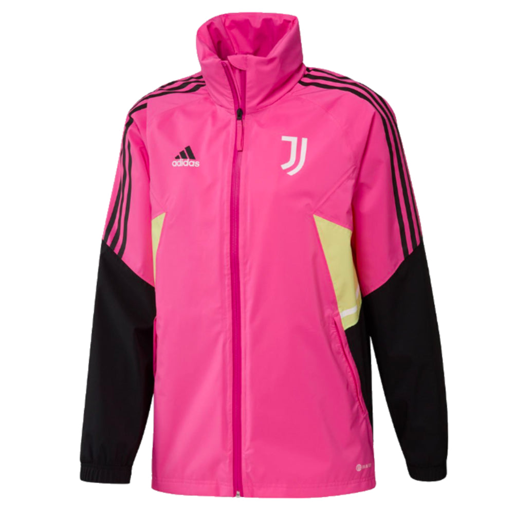 2022 2023 Juventus Rain Jacket Pink Classic Football Kit
