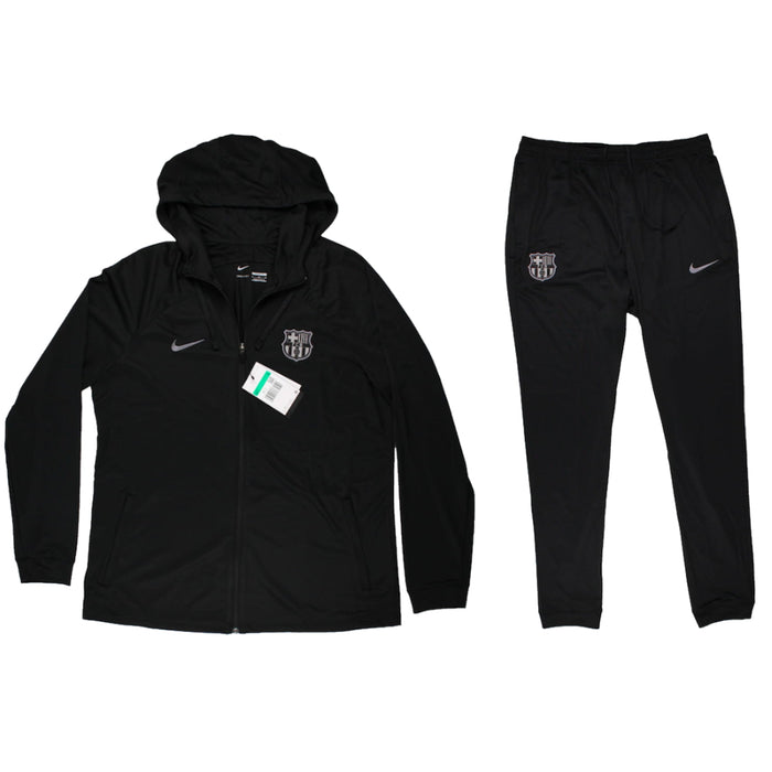 2022-2023 Barcelona CL Hooded Strike Tracksuit (Black)