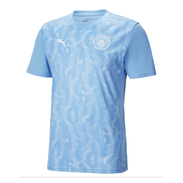 2024-2025 Man City Prematch SS Shirt (Light Blue)