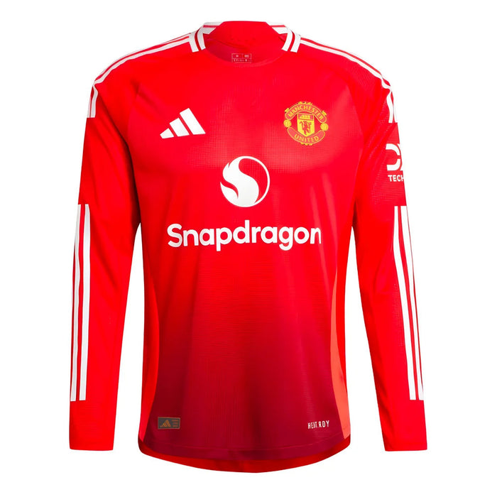 2024-2025 Man Utd Authentic Long Sleeve Home Shirt