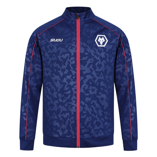 2024-2025 Wolves Pre Match Anthem Jacket - Blue_0
