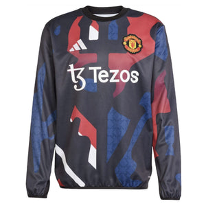 2024-2025 Man Utd Pre-Match Warm Up Top (Black)_0