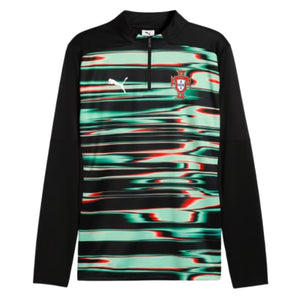 2025-2026 Portugal Prematch 1/4 Zip Top (Black)_0