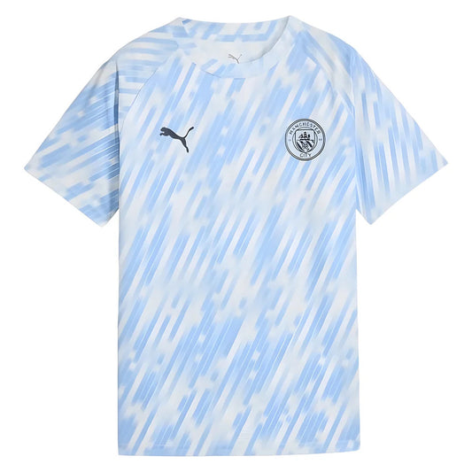 2025-2026 Man City Warm Up Jersey (Silver Sky) - Kids_0