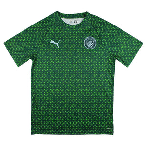 2025-2026 Man City Warm Up Jersey (Green Terrain) - Kids_0