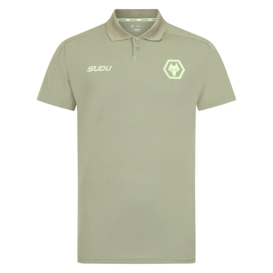 2025-2026 Wolves Players Travel Polo Shirt (Khaki)_0