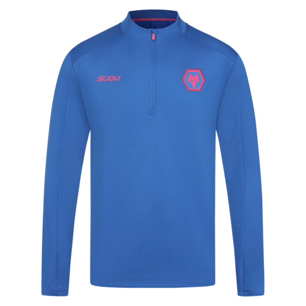 2025-2026 Wolves Players Training 1/4 Zip Top (Lapis Blue)_0