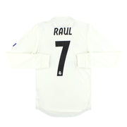 2018-19 Real Madrid adidas CL Authentic Home Trikot Raúl #7 L/S *Neuwertig* XS