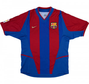 Barcelona 2002-03 Home Shirt (XL) (Excellent)_0