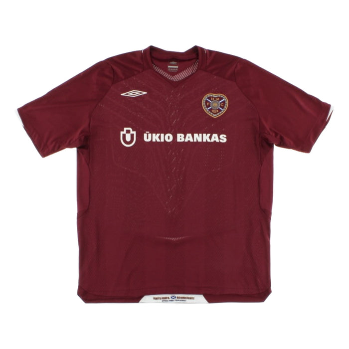 Hearts 2008-09 Home Shirt ((Good) XXL)