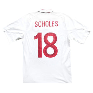England 2012-13 Home Shirt (Scholes #18) ((Very Good) L)_0