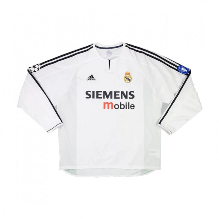 Real Madrid 2003-04 Home Long Sleeve Shirt (M) (Good)