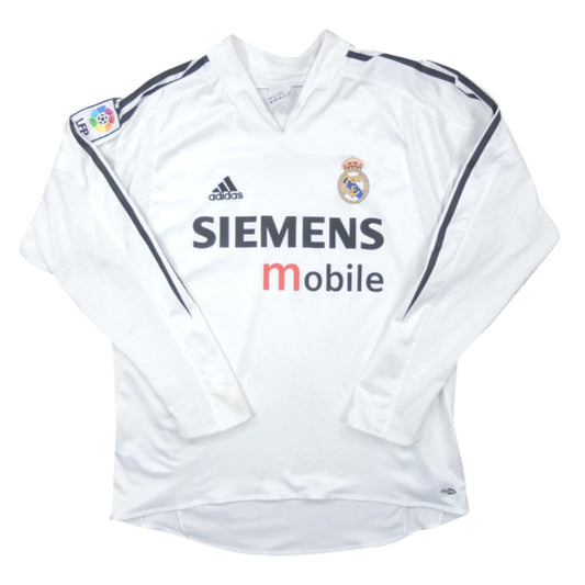 Real Madrid 2004-05 Long Sleeve Home Shirt (L) (Excellent)_0
